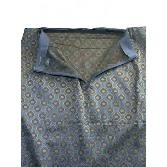 Ann Taylor Factory Women's Patterned Skirt Blue Black Zipper Size 16 - Picture 5 of 6